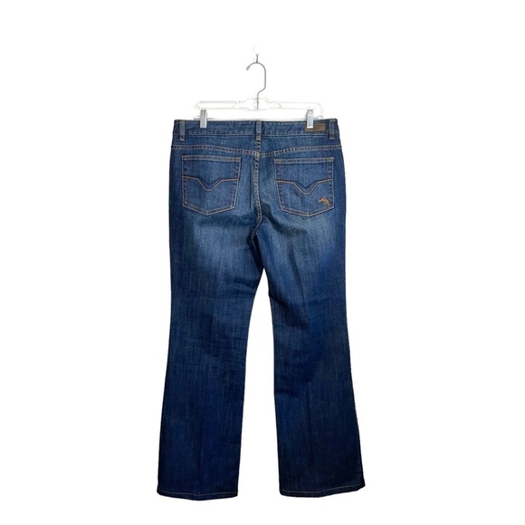 Harley Davidson Dark Wash Mid-rise Wide Leg Jeans 12 Women’s - Picture 6 of 13